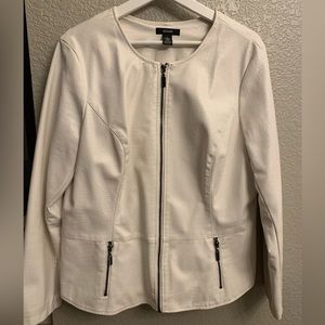Womens Faux Leather / Pleather Jacket by Alfani. Size Large.